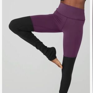 Alo Yoga Airbrush High-Waist Highlight  Goddess Legging Pink/Grey Women Size M